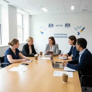 ESA Updates UK 2026: Navigating Policy Changes for Claimants Group of diverse individuals discussing UK benefits with an advisor, focusing on ESA updates.