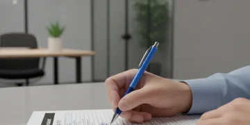 Person filling out PIP 2026 application forms, focusing on details.