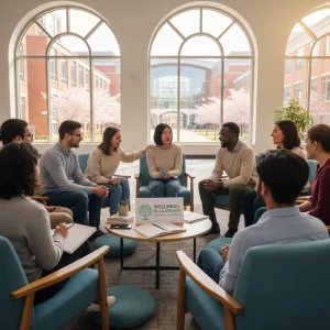 UK Education Mental Health: New 2026 Guidelines & Implementation Students and educators discussing mental health in a supportive educational environment.